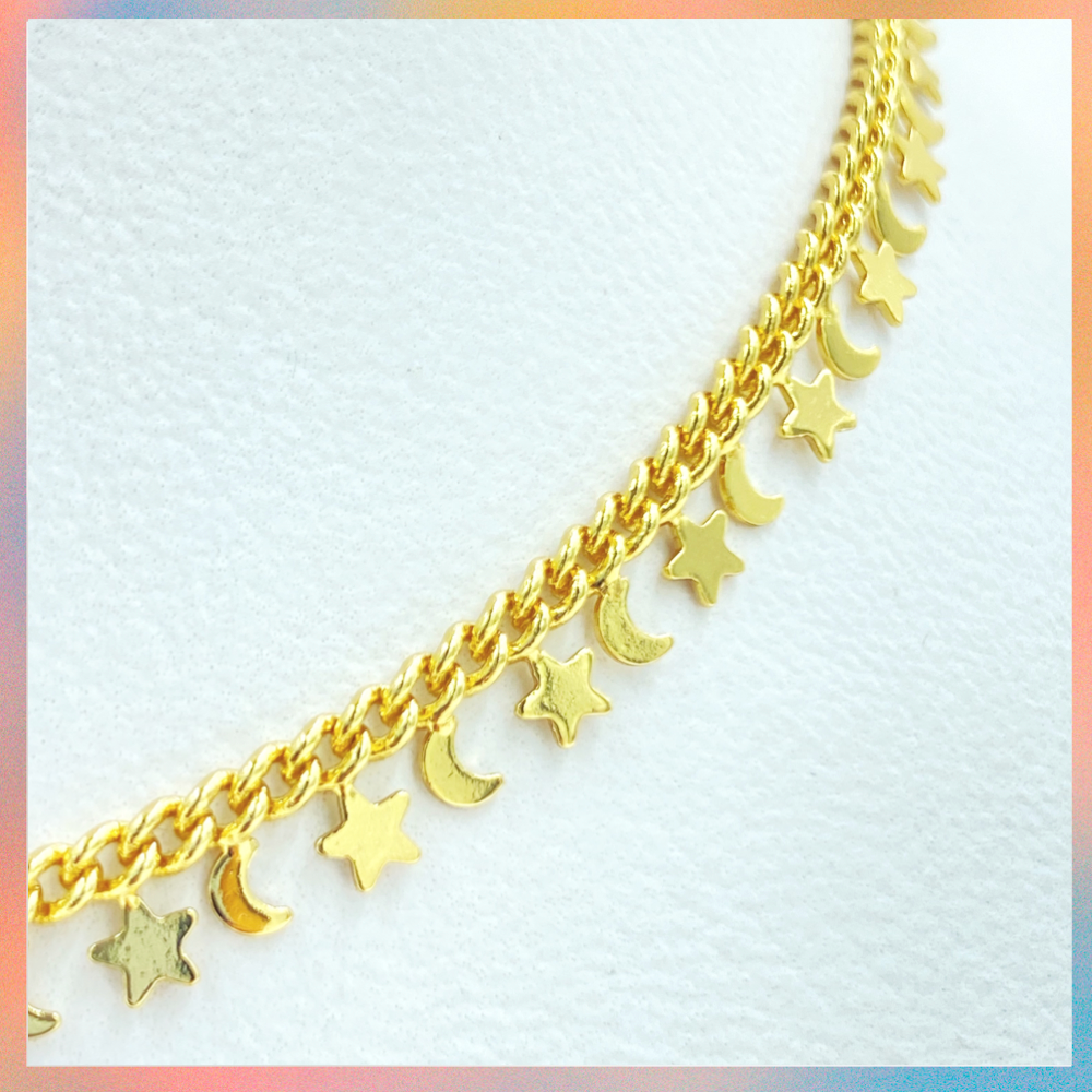 Collar Luna y Estrellas