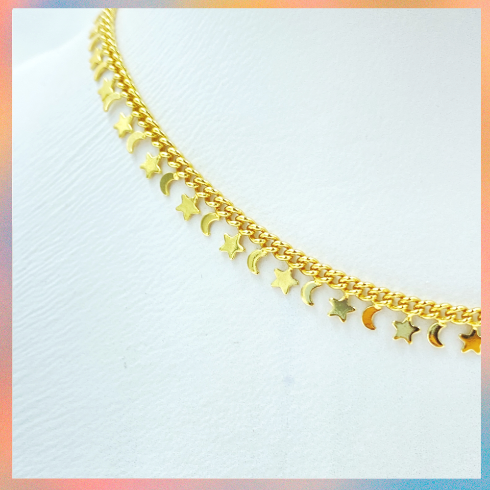 Collar Luna y Estrellas