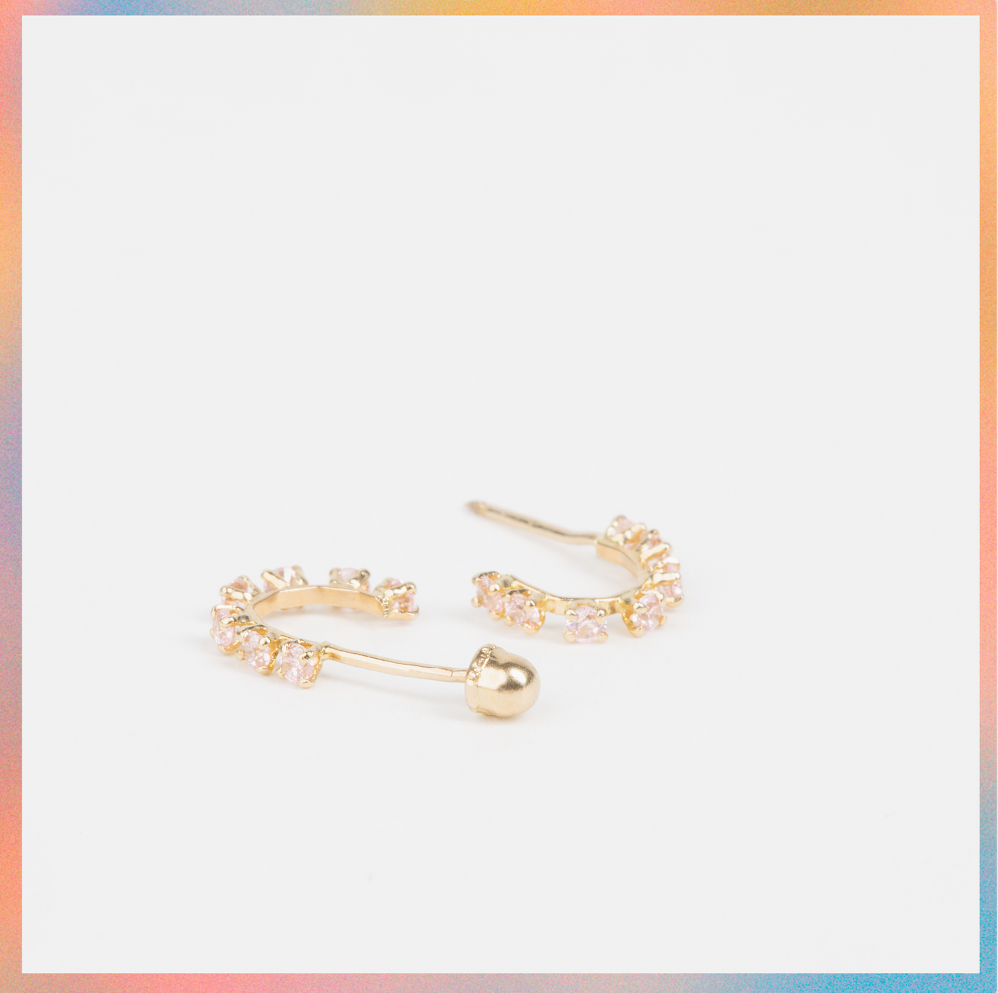 Broquel Media Arracada Zirconia