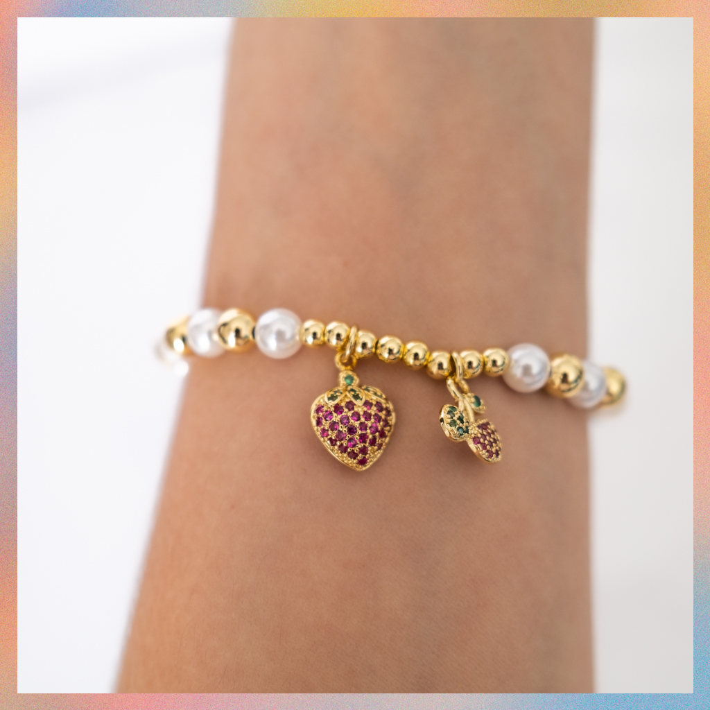 Pulsera Cherry & Strawberry Zirconia