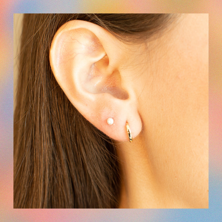 Broquel Perlita (1pz o par) | Oro 10k | Canario Shop